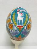 Chicken Pysanka. Ukrainian Pysanky. Hand painted